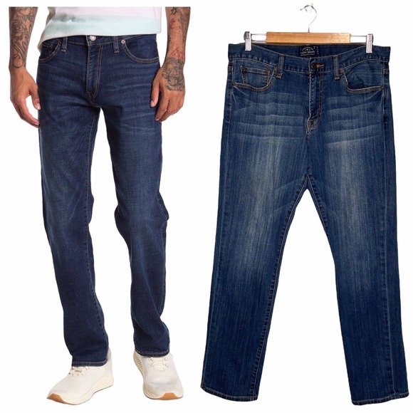 Lucky Brand Other - Lucky Brand 221 Straight Leg Dark Wash Mens Denim Jeans Blue 34X32